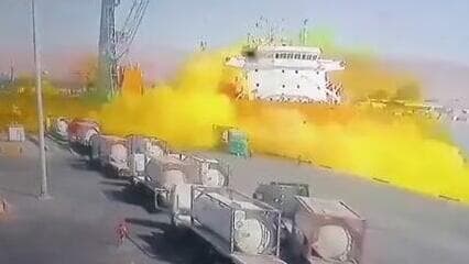 ירדן נמל עקבה גז רעיל הרוגים נפגעים רבים