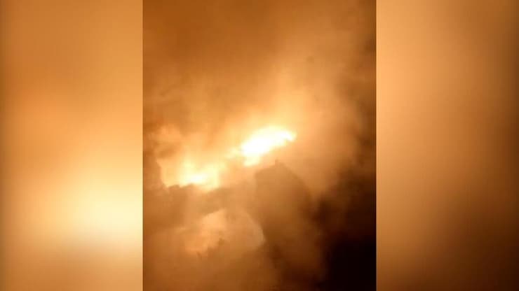 תיעוד מהשריפה במפעל באיראן בעקבות מתקפת הסייבר