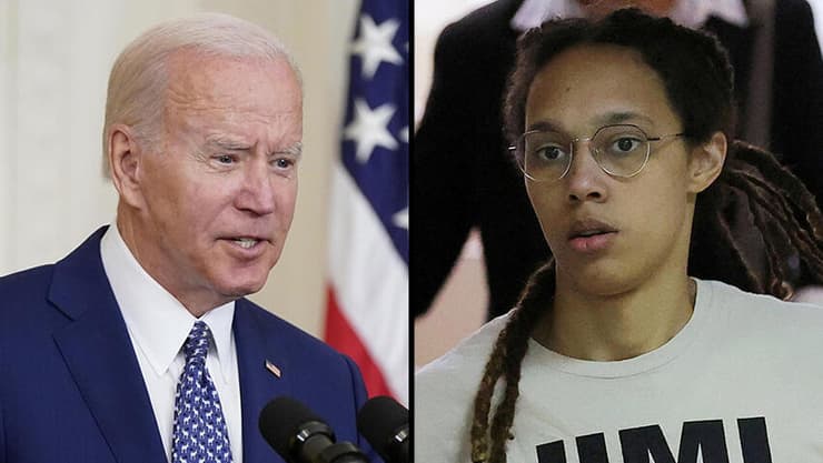 גריינר כתבה לביידן: "מפחדת שאישאר כאן לנצח" (צילום: רויטרס, AP ) ארה"ב בריטני גריינר ג'ו ביידן רוסיה