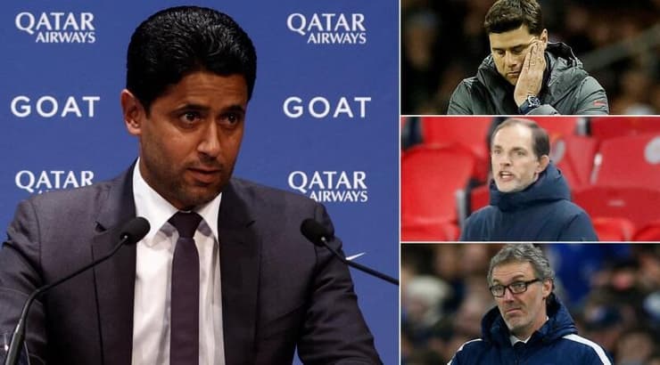 נאסר אל חלאיפי והמאמנים שפוטרו מפאריס (רויטרס) נאסר אל חלאיפי והמאמנים שפוטרו מפאריס