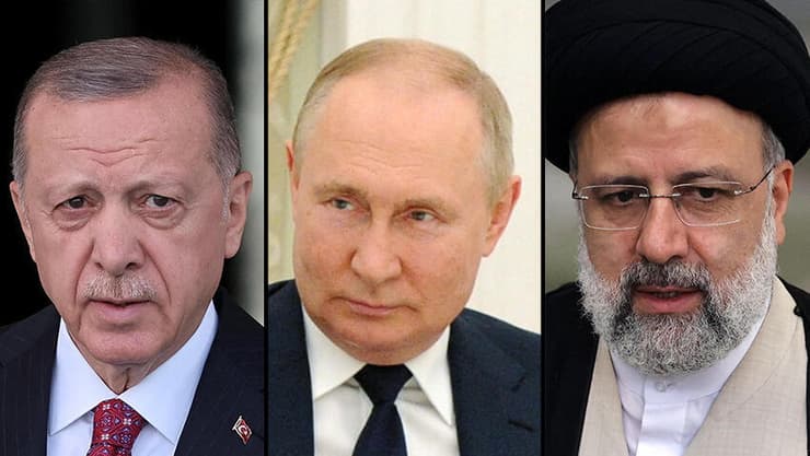 בשבוע הבא: פסגה משולשת של מנהיגי איראן, רוסיה וטורקיה - בטהרן. ראיסי, פוטין וארדואן   