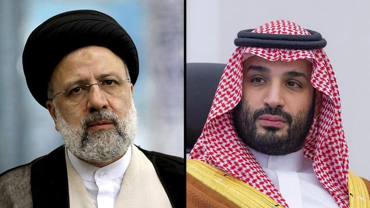 יורש העצר הסעודי בן סלמאן ונשיא איראן ראיסי. היריבות הגדולות יחדשו את המו"מ ביניהן?   