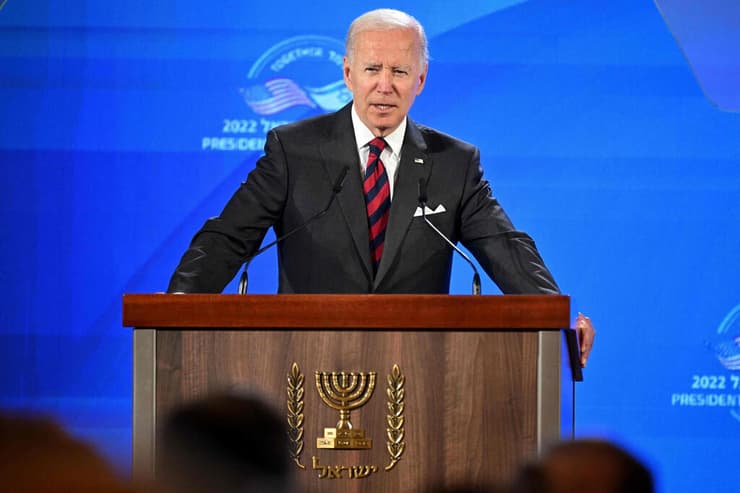 הצהרה הצהרת ירושלים ל שותפות אסטרטגית ארה"ב ארצות הברית ישראל מסיבת עיתונאים ג'ו ביידן נשיא ביקור יאיר לפיד ראש הממשלה