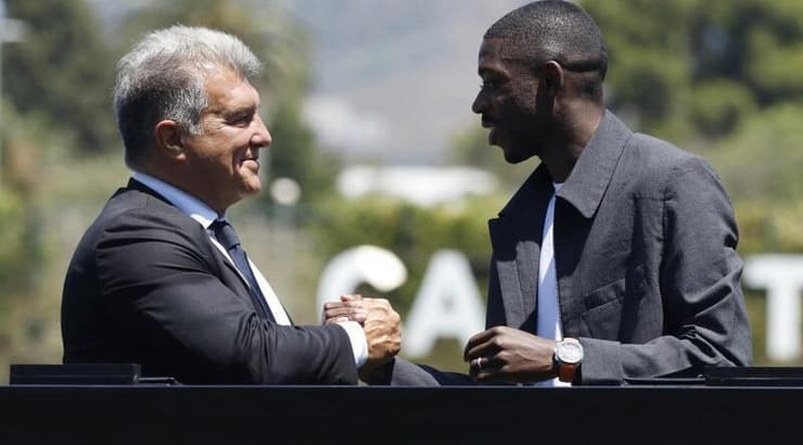 אוסמן דמבלה וז'ואן לאפורטה (רויטרס) אוסמן דמבלה וז'ואן לאפורטה