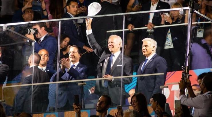 ג'ו ביידן, יאיר לפיד ויצחק הרצוג