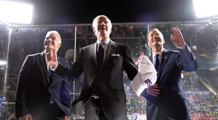 ג'ו ביידן, יצחק הרצוג ויאיר לפיד