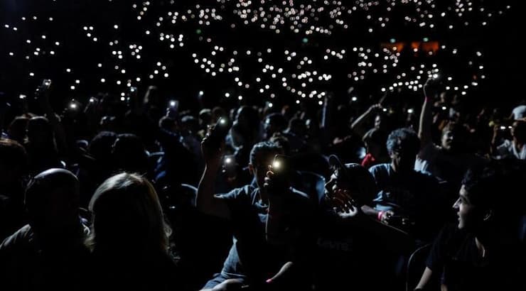 הפסקת החשמל בטקס פתיחת המכביה (רויטרס) הפסקת החשמל בטקס פתיחת המכביה