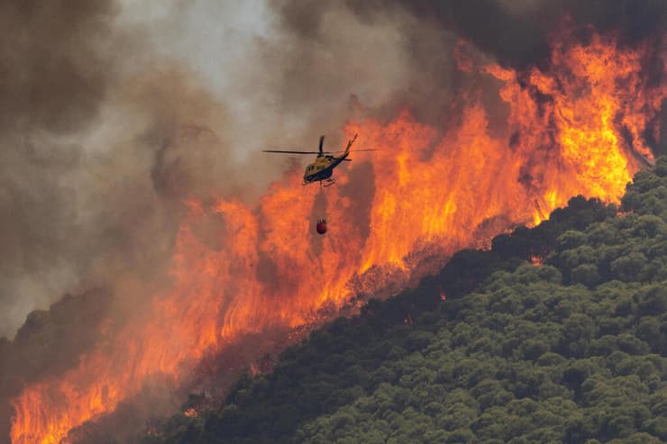 גל חום אירופה ספרד שריפה מיחאס מלאגה