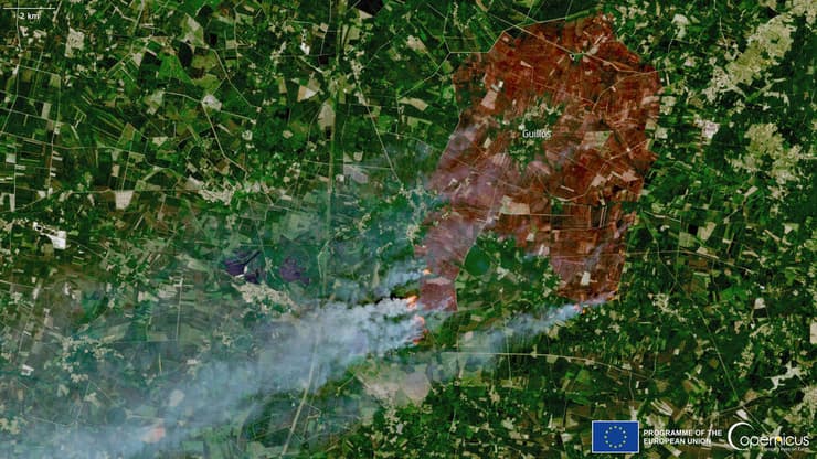 גל חום צרפת שריפות ב ג'ירונד