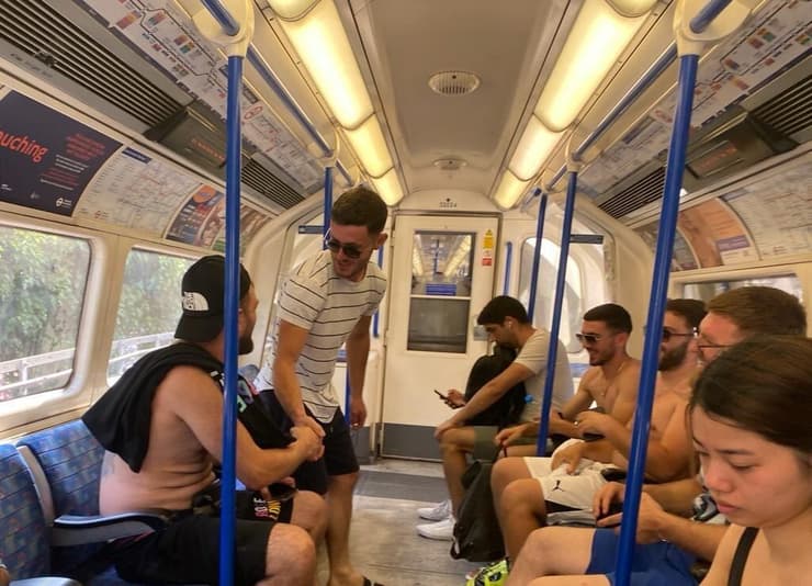 רכבת תחתית לונדון טיוב גל חום