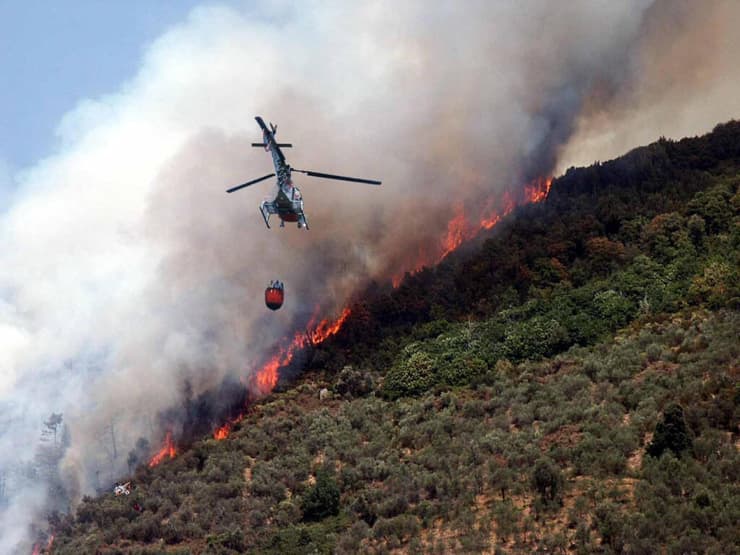 איטליה שריפה שריפת יער אזור טוסקנה