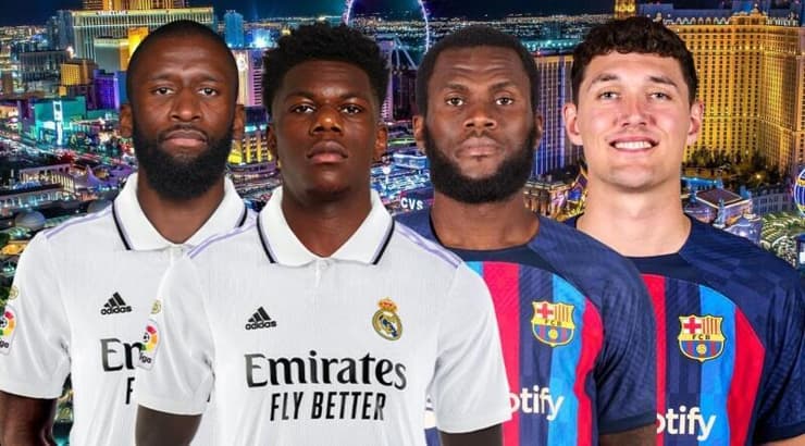 כריסטנסן, קסייה, טשואמני ורודיגר (האתרים הרשמיים של ברצלונה וריאל מדריד) כריסטנסן, קסייה, טשואמני ורודיגר