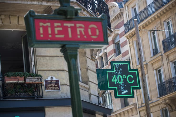 גל חום ב אירופה צרפת 40 מעלות ב פריז