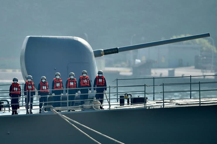 ספינה של חיל הים של טייוואן במסגרת תרגיל צבאי על רקע חשש מפלישה אפשרית של סין 