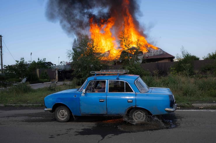 נזקי הפגזה רוסית בחמוט מחוז דונייצק חבל דונבאס אוקראינה מלחמה רוסיה 