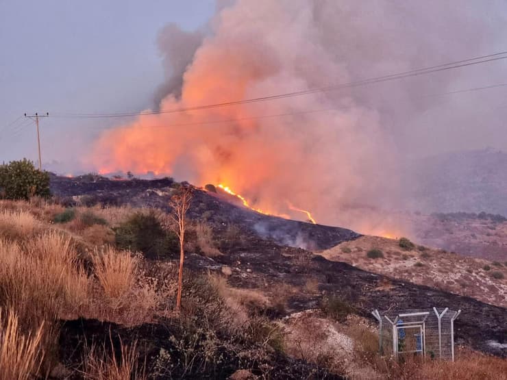 השריפה בדרום רמת הגולן