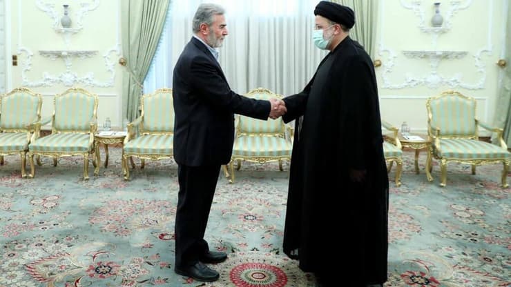 זיאד נחאלה מנהיג הג'יהאד האיסלאמי פגישה עם איברהים ראיסי נשיא איראן