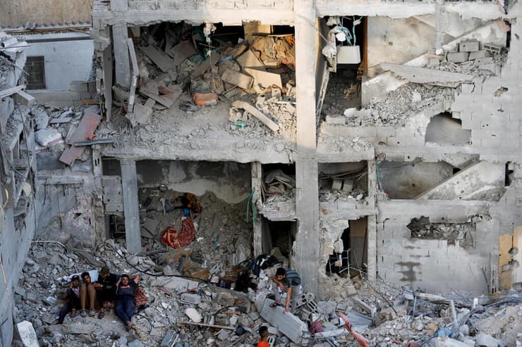 הריסות הבניין בו חוסל חאלד מנסור מהג'יהאד האיסלאמי שחוסל בתקיפת צה"ל 