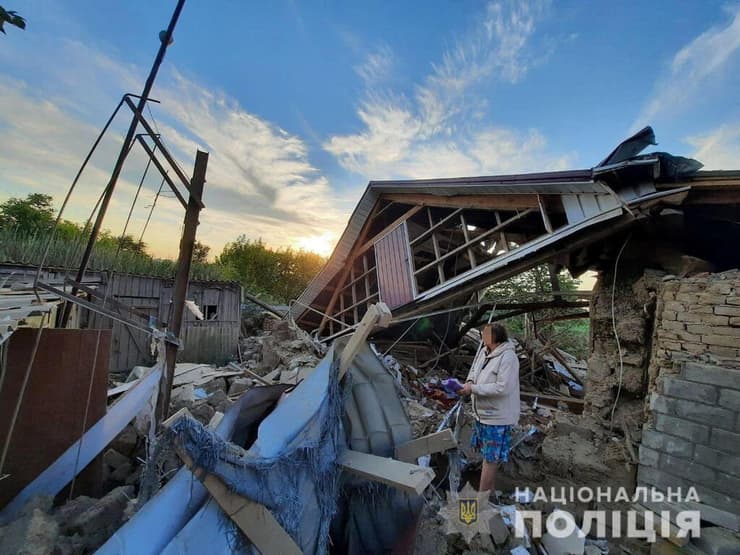 הפצצה רוסית עיירה מרהנץ מחוז דניפרופטרובסק אוקראינה
