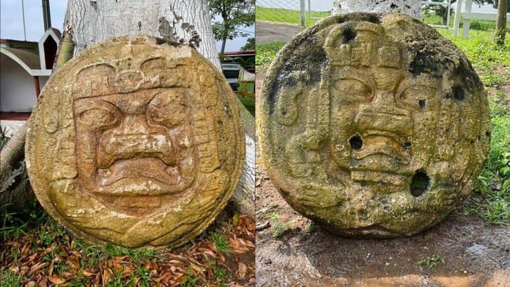 שני התבליט של שליטים מהתרבות האולמקית העתיקה במקסיקו