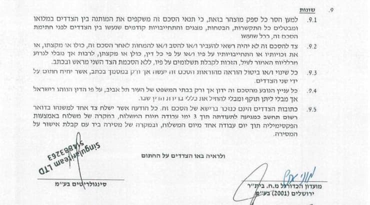 הסכם החסות בין בית"ר לסינגולריטים (מערכת ONE) הסכם החסות בין בית"ר לסינגולריטים