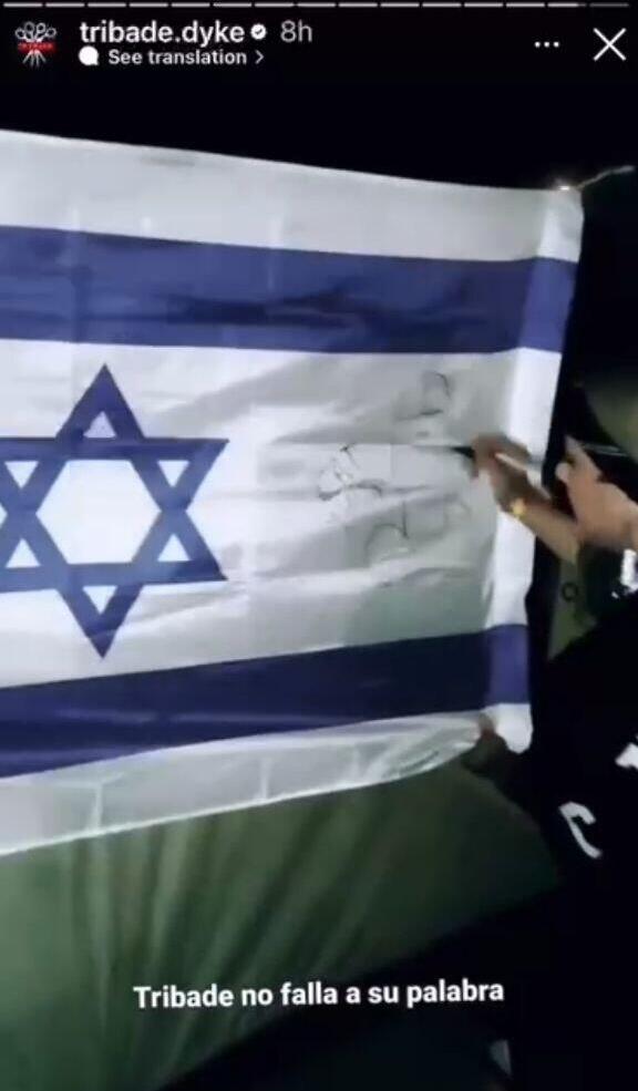 להקת "טריבד" משחיתה את דגל ישראל, פסטיבל זיגט