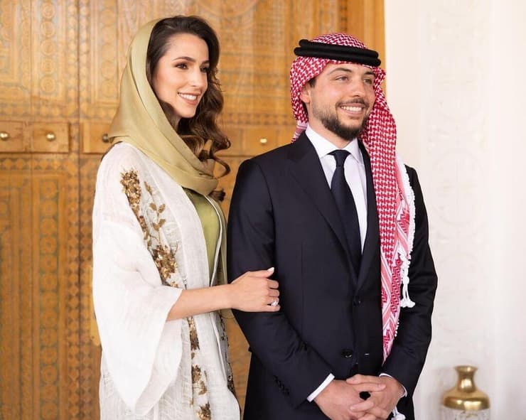  ירדן סעודיה טקס אירוסין יורש העצר הירדני הנסיך חוסיין עם רג'ווה א-סייף הסעודית