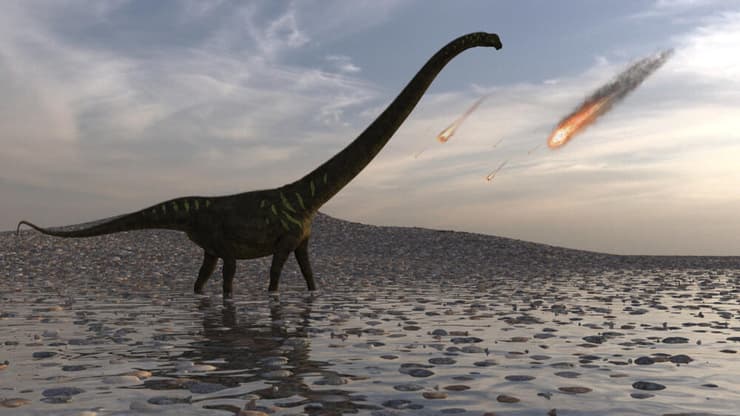 מטאורים נופלים בעידן הכחדת הדינוזאורים