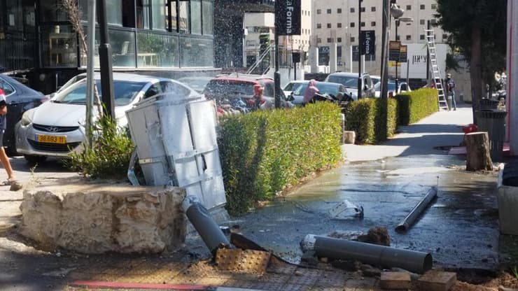 זירת תאונת הדרכים בירושלים