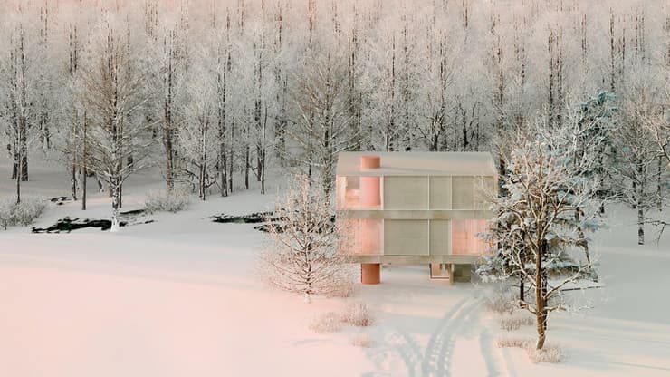 "בית החורף": בית מודרניסטי שעוצב בידי האמן הדיגיטלי אנדראס רייזינגר והאדריכלית אלבה די לה פואנטה 