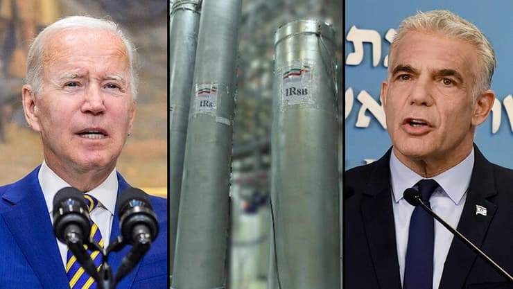 בישראל ציינו שיפעלו למנוע מאיראן נשק גרעיני, בידיעת ארה"ב. לפיד וביידן      
