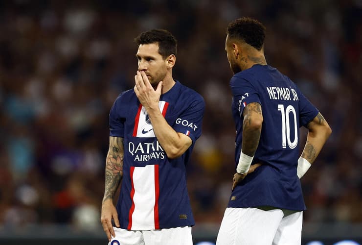 מסי וניימאר. הספסרים חוגגים (צילום: רויטרס) מסי וניימאר