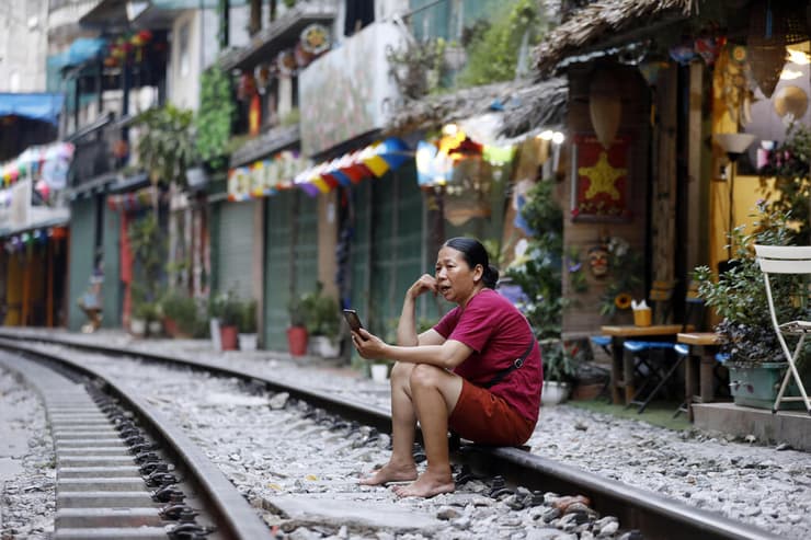 "רחוב הרכבת" בהאנוי, וייטנאם