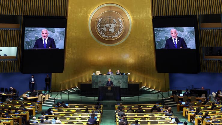 ראש הממשלה יאיר לפיד נאום בעצרת הכללית של האו"ם 