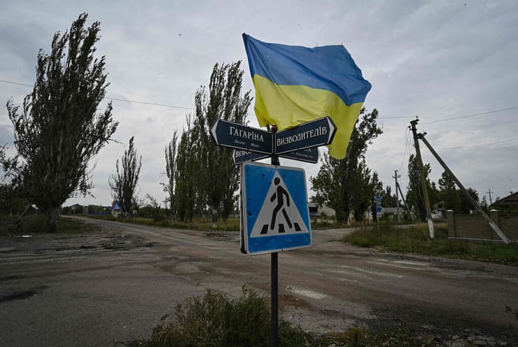 הכפר Vysokopillya ששוחחר מידי כיבוש רוסי במחוז חרסון אוקראינה מלחמה רוסיה