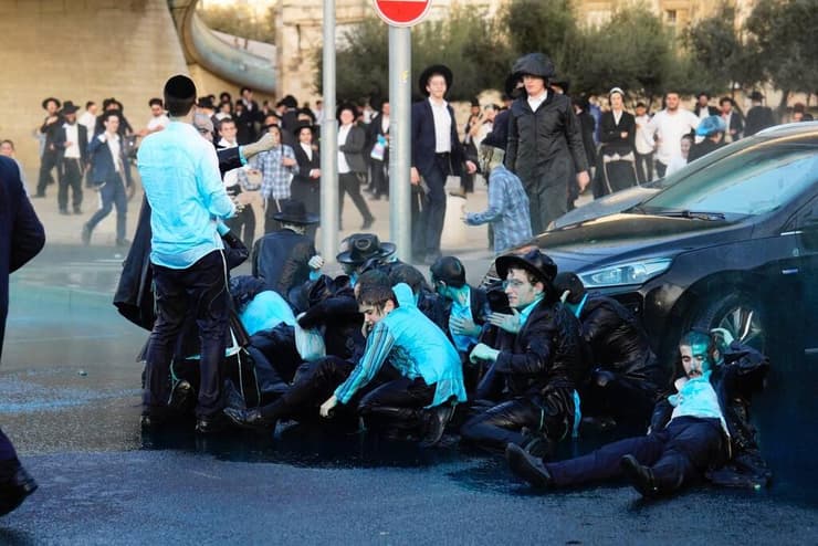 הפגנת החרדים בירושלים בשל מעצר עריק