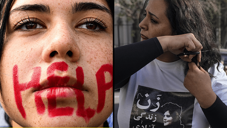 הפגנה הפגנת תמיכה בנשות איראן