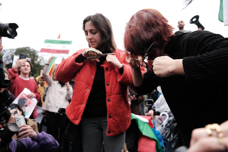 ניו יורק הפגנה הפגנת תמיכה בנשות איראן
