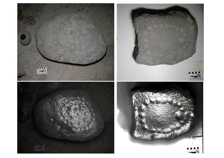 לוחות האבן עם הגומות שהתגלו עליהם