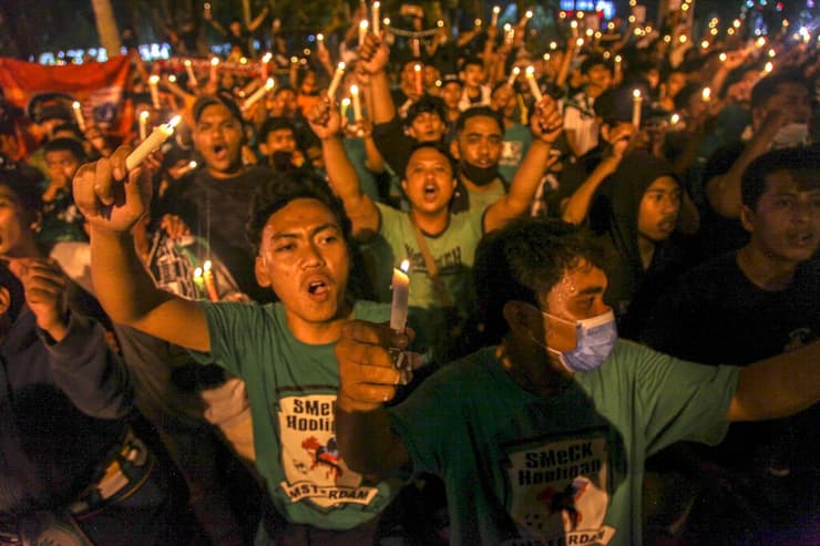  אינדונזיה אסון כדורגל אוהדים ב עצרת זיכרון