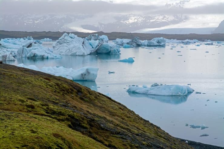 קרחונים נמסים באזור הארקטי