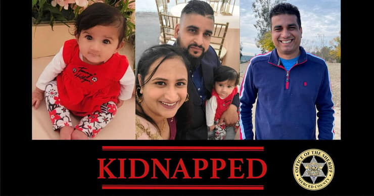 בני משפחה שנחטפו ונהרגו ב קליפורניה ארה"ב ארוהי דרי בת 8 חודשים, הוריה האם ג'סלין קאור בת ה-27 ו ג'דיפ סינג בן ה-36 והדוד אמנדיפ סינג בן ה-39 