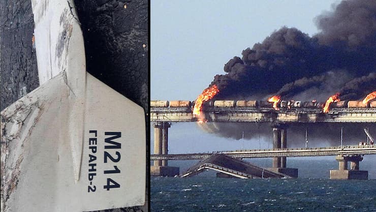 הפיצוץ בגשר בקרים, והריסות מל"ט מתאבד איראני   