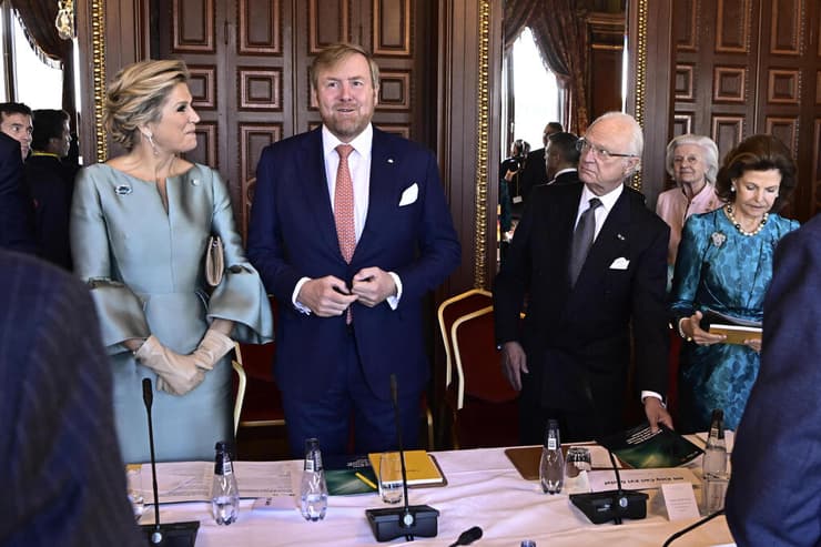 מלך הולנד וילם אלכסנדר ומלכת מלכה הולנד מקסימה בביקור בשבדיה
