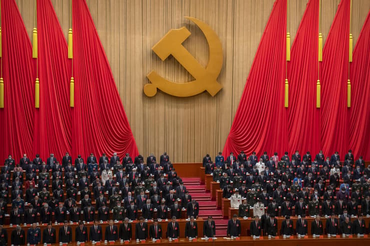 נשיא סין שי ג'ינפינג ב פתיחת ה קונגרס של המפלגה הקומוניסטית הסינית שבו ייבחר לכהונה שלישית