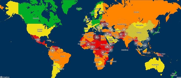 מפת דו"ח הערכת הסיכונים העולמי 