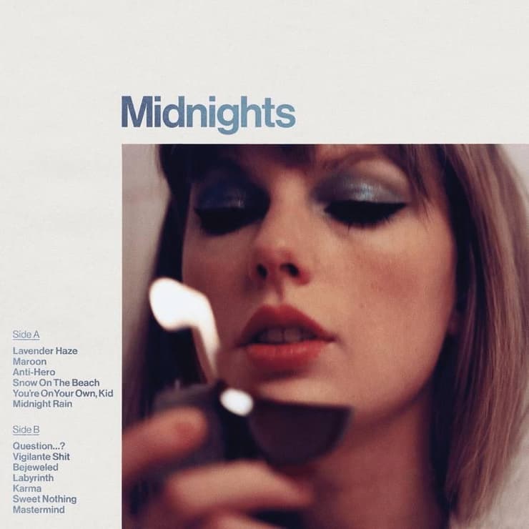 עטיפת אלבום Midnights של טיילור סוויפט