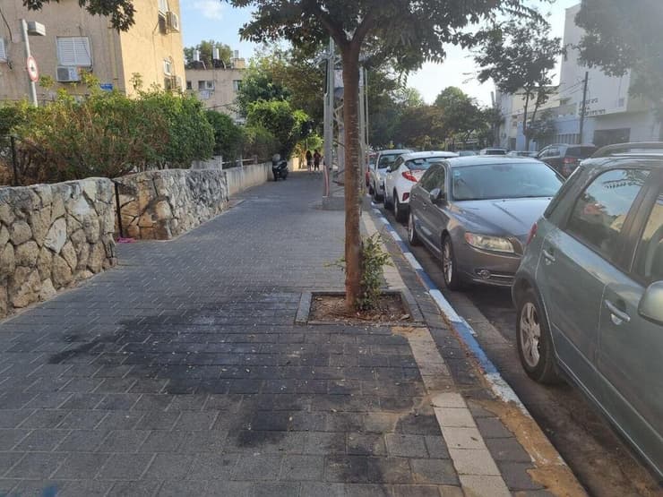 מדרכה דביקה בשכונת יד אליהו בתל אביב