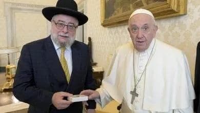 הרב גולדשמידט עם האפיפיור