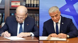 ישיבת הממשלה בנושא אישור ההסכם הימי עם לבנון